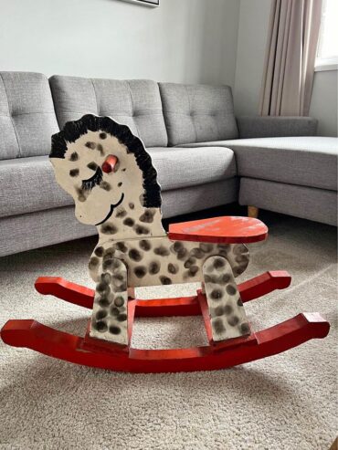 Wooden rocking horse