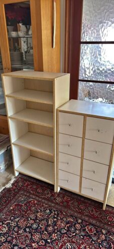 Free ikea drawer unit and bookcase only one left and it has damage