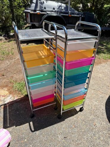 Kids chairs and storage drawers