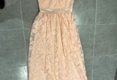 FREE long pink floral dress size 8