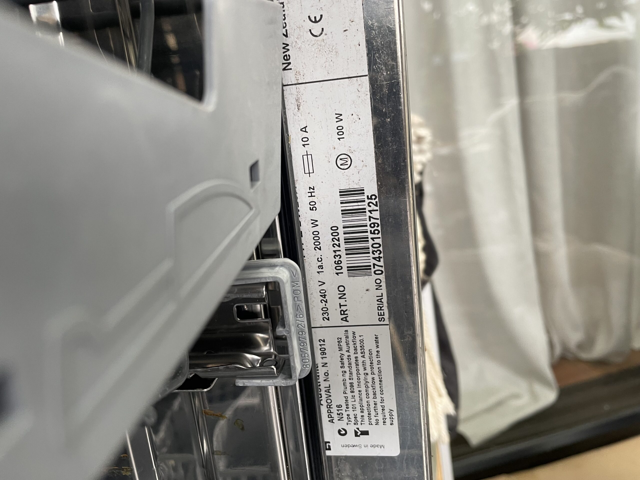 Asko D3122 dishwasher